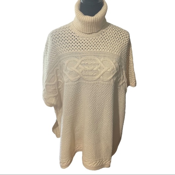 Lauren Ralph Lauren Cream Off White Alpaca Wool Blend Sweater Cover Up - Picture 1 of 9